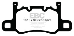 EBC 13-15 Porsche 911 (991) GT3 3.8L (Cast Iron Rotor Only) Bluestuff Rear Brake Pads