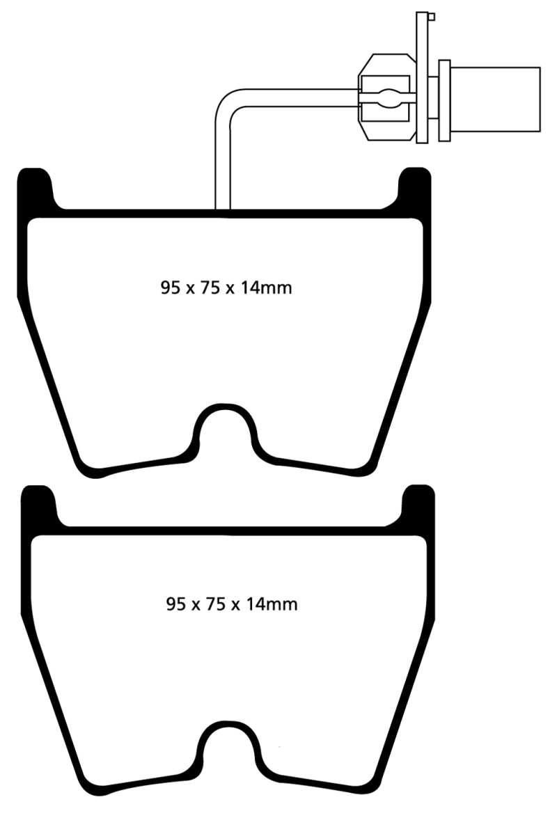 EBC 06-09 Audi RS4 4.2 (Cast Iron Rotors) Bluestuff Front Brake Pads (view 5)