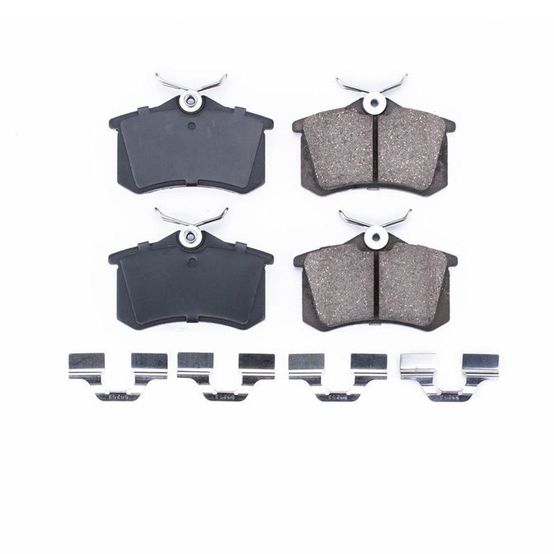 Power Stop 10-13 Audi A3 Rear Z17 Evolution Ceramic Brake Pads w/Hardware Main image