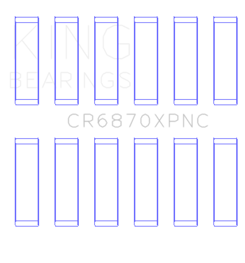 King Engine Bearings Nissan VR38DETT pMaxKote Performance Con Rod Bearing Set - Size STDX (view 3)