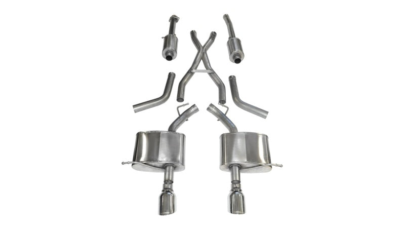 Corsa 11-14 Dodge Durango 5.7L V8 Polished Sport Dual Rear Cat-Back Exhaust Main image
