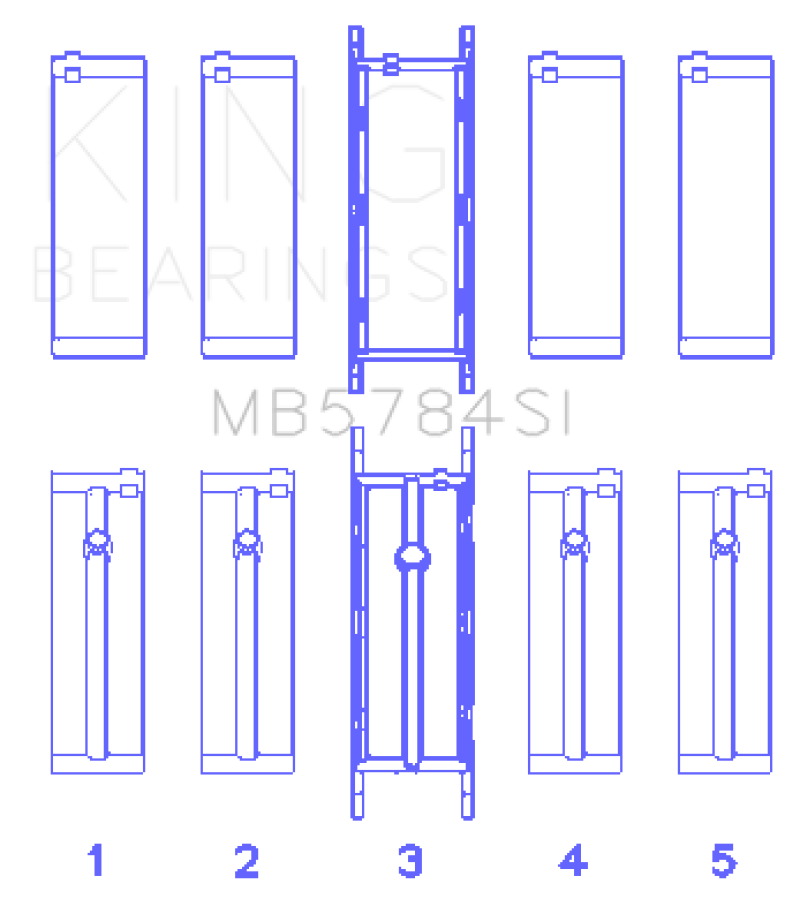 King Engine Bearings BMW N20/B20 Crankshaft Main Bearings (view 3)