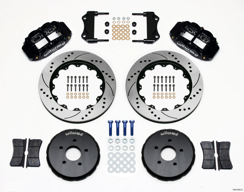 Wilwood Narrow Superlite 6R Front Hat Kit 14.00in Drilled Nissan 350Z/Fiti G35 Main image