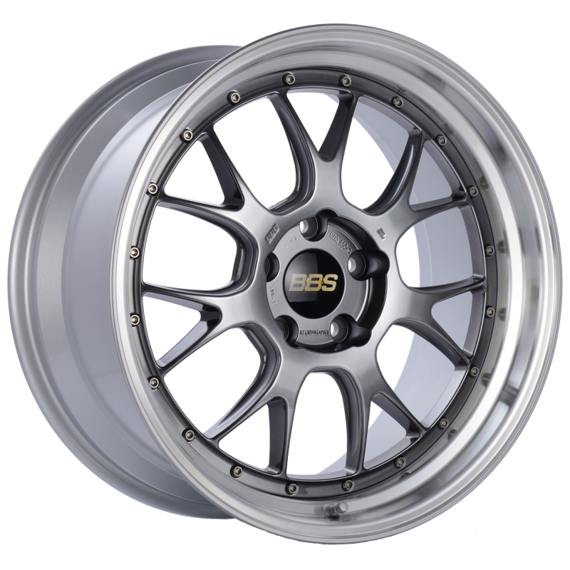 BBS LM-R 19x9.5 5x120 ET25 Diamond Black Center Diamond Cut Lip Wheel -82mm PFS/Clip Required Main image