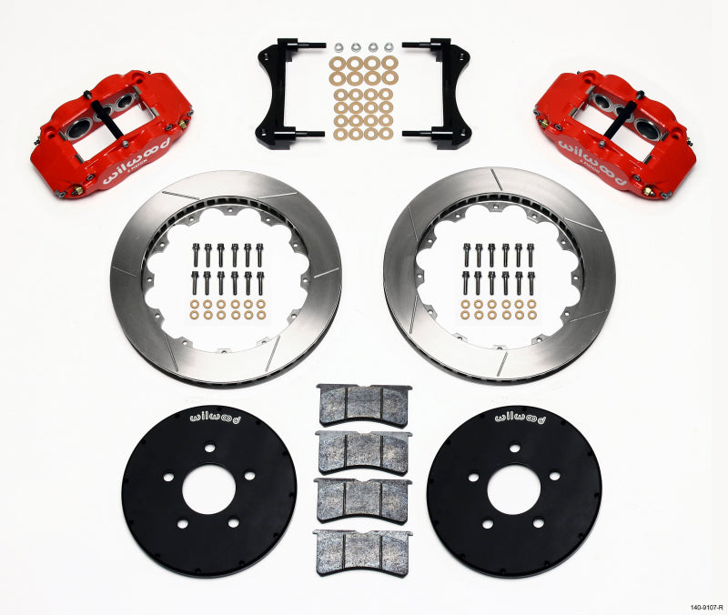 Wilwood Narrow Superlite 6R Front Hat Kit 12.88in Red 1994-2004 Mustang Main image