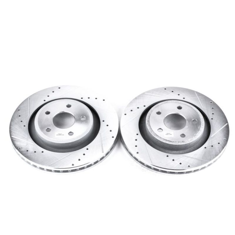 Power Stop 06-10 Jeep Grand Cherokee Front Evolution Drilled & Slotted Rotors - Pair Secondary image