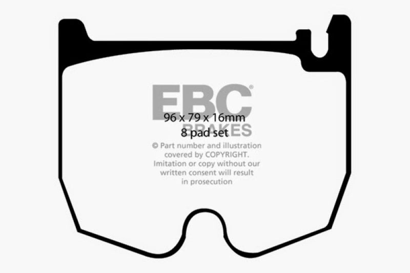 EBC 03-06 Mercedes-Benz CL55 AMG 5.4 Supercharged Redstuff Front Brake Pads (view 4)