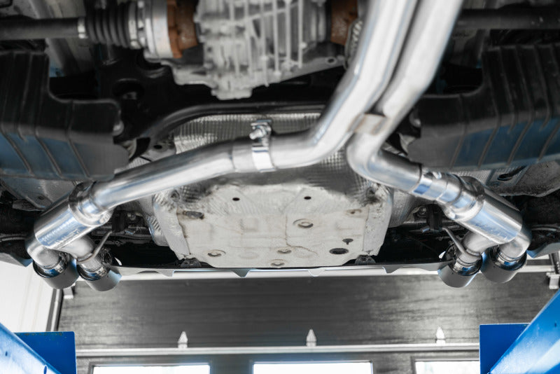 MBRP 18-21 Audi S5 Coupe/S4 Sedan T304 SS 2.5in Cat-Back Quad Rear Exit Exhaust - Carbon Fiber Tips (view 2)