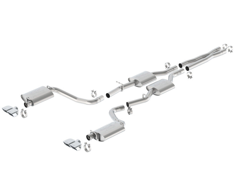 Borla 15-16 Dodge Challenger R/T 5.7L Dual Rectangle Angle Cut Dual Split Rear Exit ATAK Exhaust (view 2)