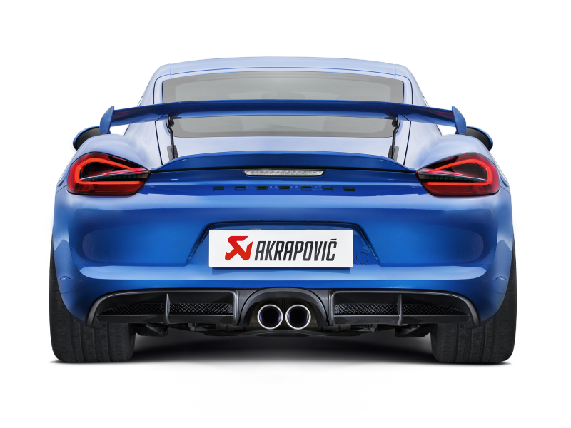 Akrapovic 16-16 Porsche Boxster Spyder / Cayman GT4 (981) Slip-On Line (Titanium) w/ Titanium Tips (view 4)
