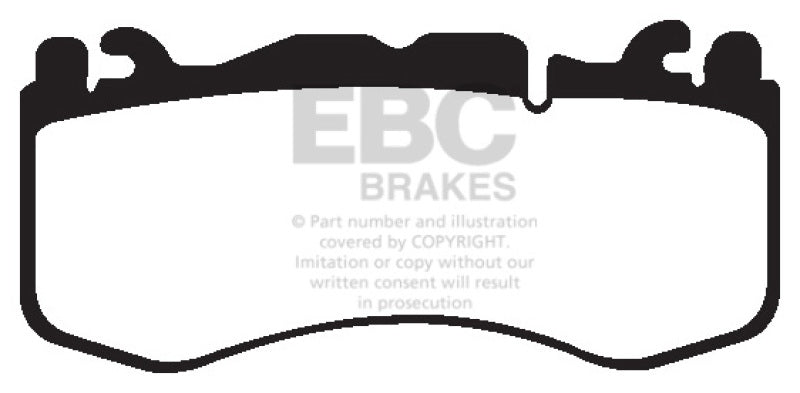EBC 12+ Aston Martin Vantage 4.7 Yellowstuff Front Brake Pads (view 4)