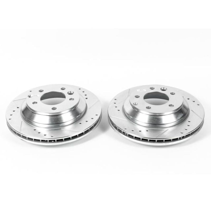 Power Stop 07-15 Audi Q7 Rear Evolution Drilled & Slotted Rotors - Pair Main image
