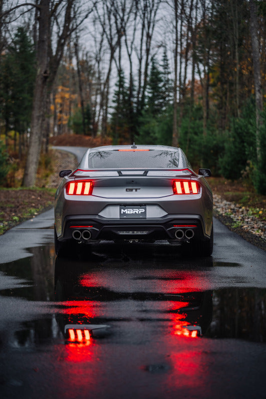 MBRP 2024+ Ford Mustang 5.0L T304 SS 3in Cat-Back Dual Split Exhaust w/ Quad Tips (Valve Delete) (view 4)