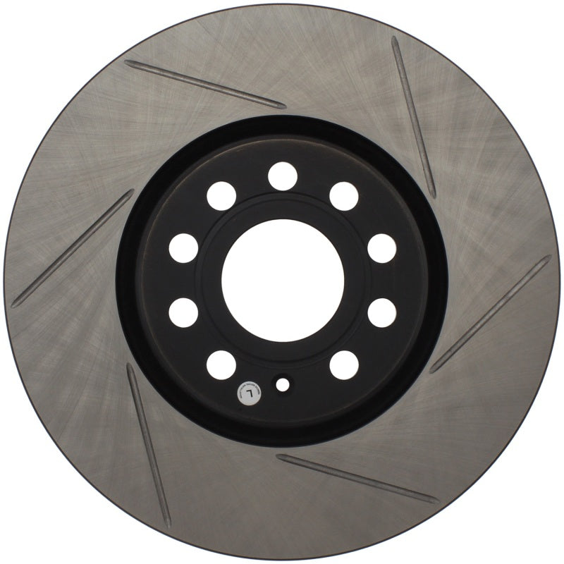 StopTech Power Slot 06-10 Audi A3 / 08-10 TT / 06-09 VW GTI Mlk V/Passat Left Front Slotted Rotor Main image