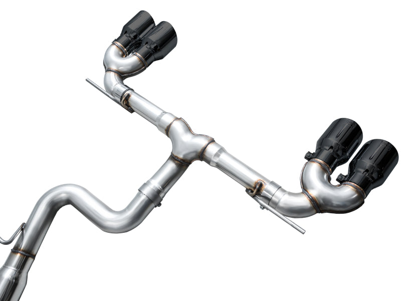 AWE Tuning MK8 Volkswagen Golf R 3in Track Edition Quad Exhaust - Diamond Black Tips (view 15)