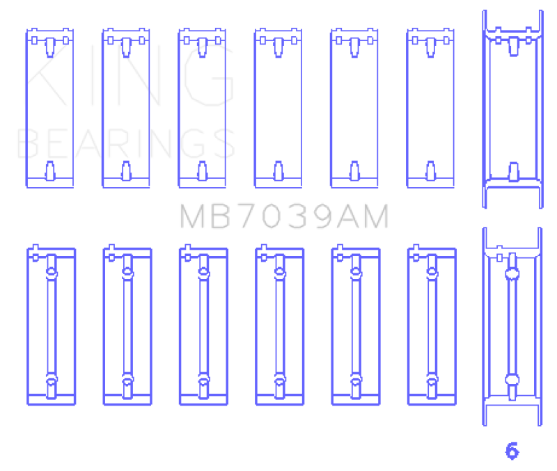 King Engine Bearings BMW M51/M57 Main Bearing Set - Size STD (view 4)