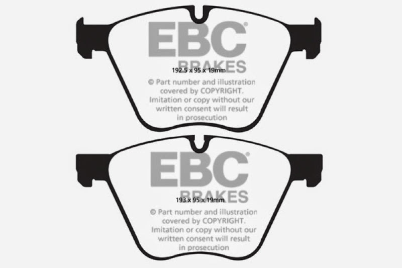 EBC 10-15 BMW X6 4.4 Twin Turbo Hybrid Redstuff Front Brake Pads (view 4)