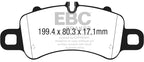 EBC 17-18 Porsche 718 Boxster 2.5L Redstuff Front Brake Pads (view 3)