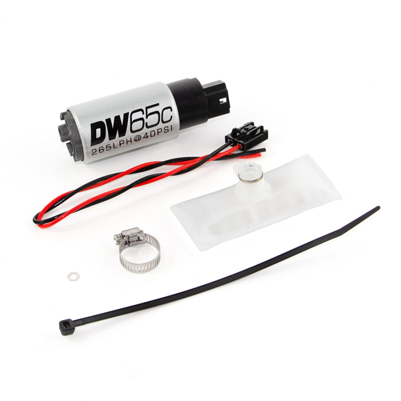 DeatschWerks 88-91 BMW 325i DW65C 265lph Compact Fuel Pump w/ Install Kit (w/o Mounting Clips) (view 2)