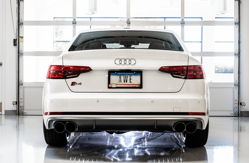 AWE Tuning Audi B9 S5 Sportback Track Edition Exhaust - Non-Resonated (Black 102mm Tips) (view 3)