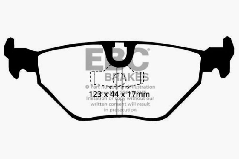 EBC 87-91 BMW M3 2.3 (E30) Redstuff Rear Brake Pads (view 5)