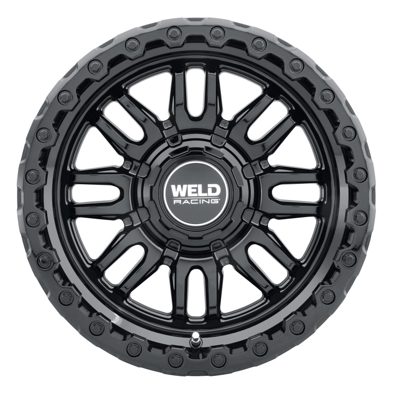 Weld Off-Road Swift 17x9in - 8x180 BP - ET-12 - 124.3mm CB - Gloss Black Wheel & Ring (view 2)