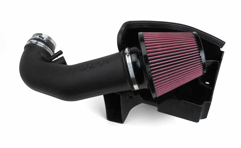 JLT 11-14 Ford Mustang GT Series 2 Black Textured Cold Air Intake Kit w/Red Filter - Tune Req Main image