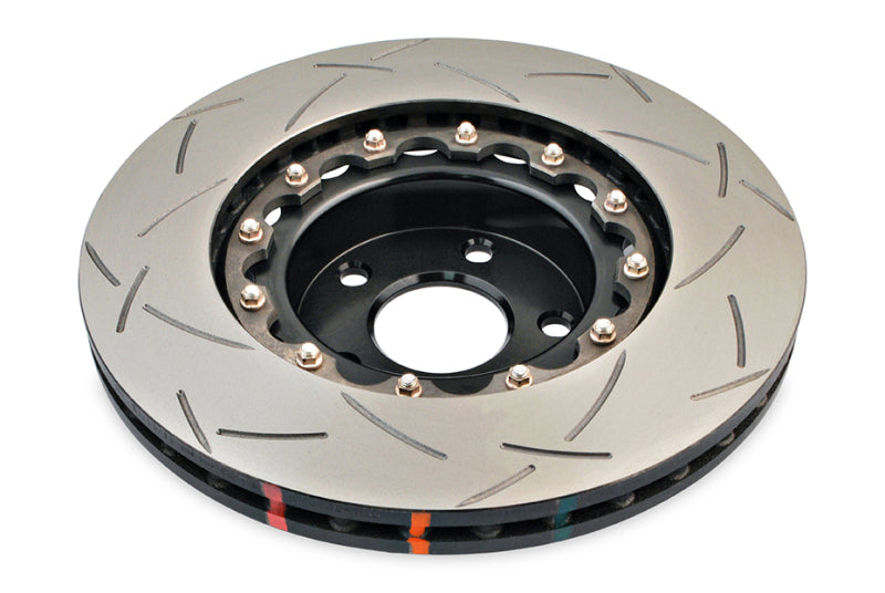 DBA 02-10 WRX / 13+ FR-S / 13+ BRZ Premium Front Slotted 5000 Series 2 Piece Rotor w/ Black Hat (view 2)