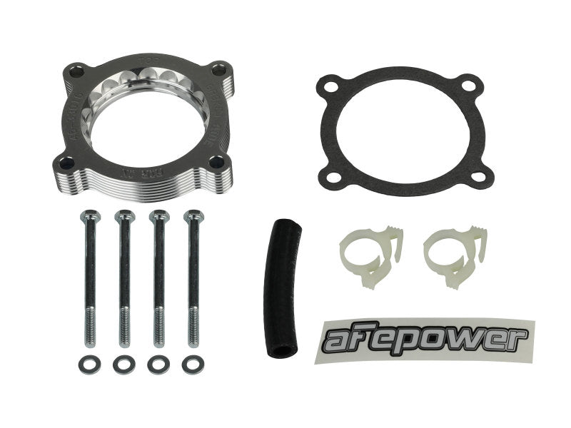 aFe 11-14 Ford Mustang/ 11-14 Ford F-150 V6 3.7L Silver Bullet Throttle Body Spacer - Silver (view 6)