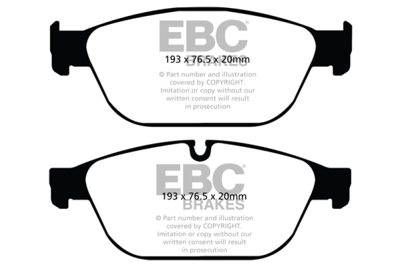 EBC 11-12 Audi A8 Quattro 3.0 Supercharged Yellowstuff Front Brake Pads (view 5)
