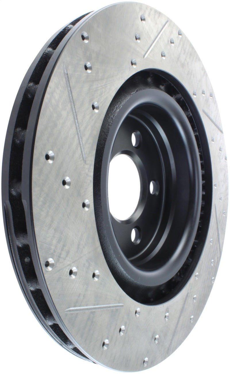 StopTech SportStop 06-09 Chrysler SRT-8 Front Left Drilled & Slotted Rotor (view 6)