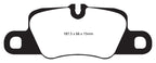 EBC 12-15 Porsche 911 (991) (Cast Iron Rotor only) 3.8 Carrera S Redstuff Rear Brake Pads (view 5)