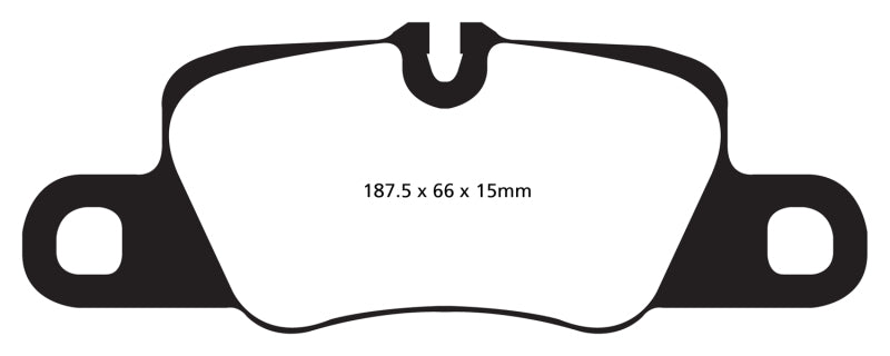 EBC 12-15 Porsche 911 (991) (Cast Iron Rotor only) 3.8 Carrera S Redstuff Rear Brake Pads (view 5)