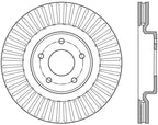 StopTech 13-15 Nissan Pathfinder Slotted Front Left Rotor (view 5)