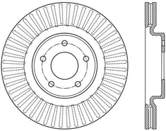 StopTech 13-15 Nissan Pathfinder Slotted Front Right Rotor