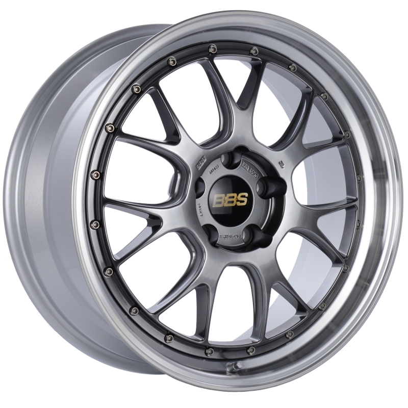 BBS LM-R 19x8.5 5x120 ET32 Diamond Black Center Diamond Cut Lip Wheel -82mm PFS/Clip Required Main image