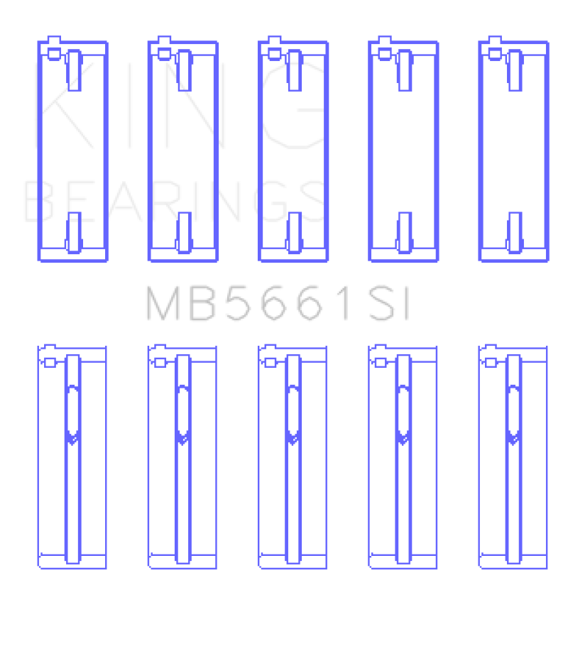 King Engine Bearings Volkswagen AMB/BYK/BBX Silicon Bi-Metal Aluminum Main Bearing Set - Size STD (view 4)