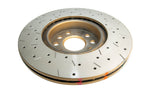DBA 06-08 Audi A3 / 10/06+ TT / 10/04-10 VW Golf Front Drilled & Slotted 4000 Series Rotor (view 2)