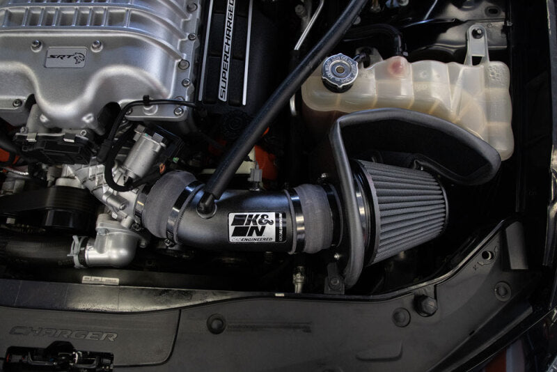 K&N 17-23 Dodge Charger/Challenger Hellcat SC 6.2L V8 DRYFLOW Performance Air Intake System (view 5)