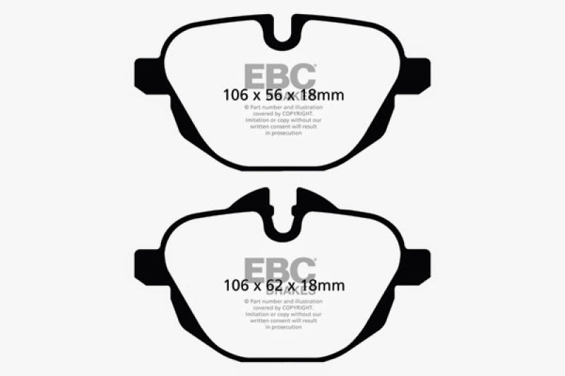 EBC 14-20 BMW i8 Bluestuff Rear Brake Pads (view 2)