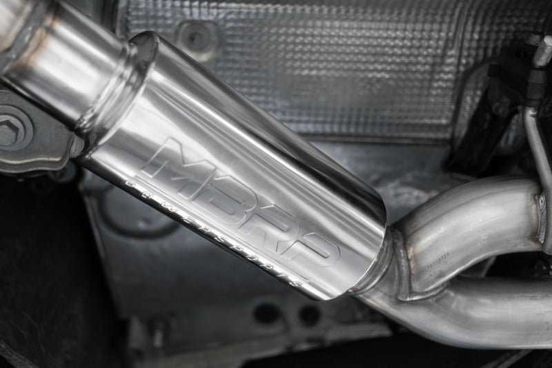 MBRP 18-21 Audi S5 Coupe/S4 Sedan T304 SS 2.5in Cat-Back Quad Rear Exit Exhaust - Carbon Fiber Tips (view 3)
