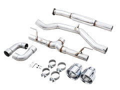 AWE Tuning Subaru BRZ/ Toyota GR86/ Toyota 86 Track Edition Cat-Back Exhaust- Chrome Silver Tips
