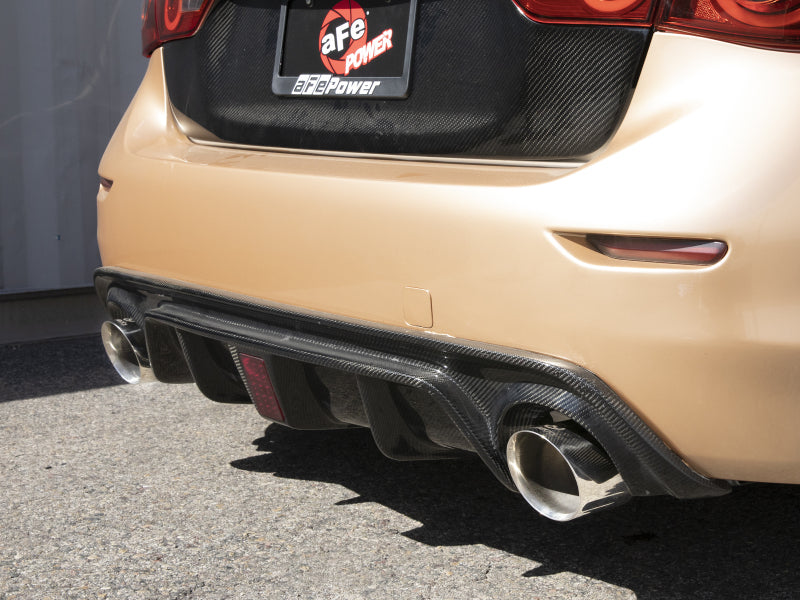aFe Takeda Cat-Back Exhaust System Infiniti Q50 14-15 V6-3.7L- Polished Tip (view 3)