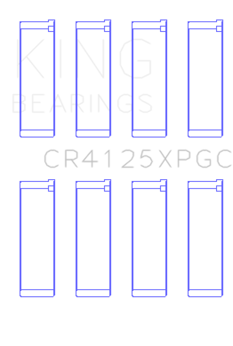 King Subaru EJ20/EJ22/EJ25 (Suites 52mm Journal Size) Tri-Metal Coated Rod Bearing Set - Size STD (view 2)