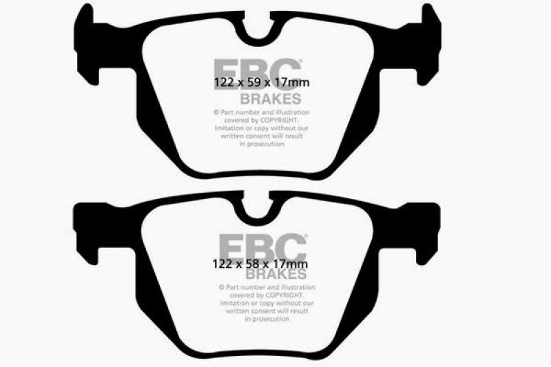 EBC 07-10 BMW X5 3.0 Ultimax2 Rear Brake Pads (view 4)