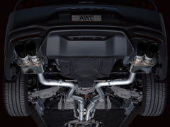 AWE 2024 Ford Mustang GT Fastback S650 RWD SwitchPath Cat-Back Exhaust w/ Quad Diamond Black Tips