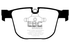 EBC 08-10 BMW M3 4.0 (E90) Yellowstuff Rear Brake Pads