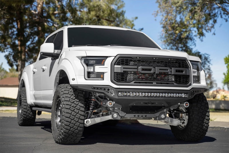 Addictive Desert Designs 17-20 Ford F-150 Raptor Rock Fighter Frame Cut Front Bumper (view 7)