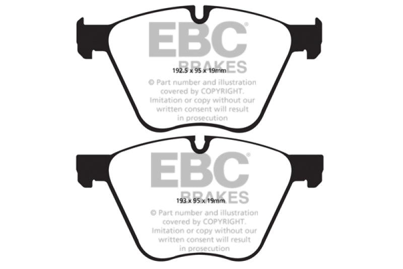 EBC 10-15 BMW X6 4.4 Twin Turbo Hybrid Redstuff Front Brake Pads (view 5)