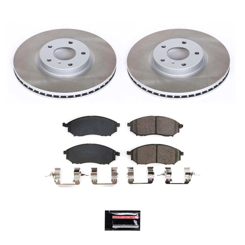 Power Stop 09-19 Nissan 370Z Front Semi-Coated Rotor Kit Main image